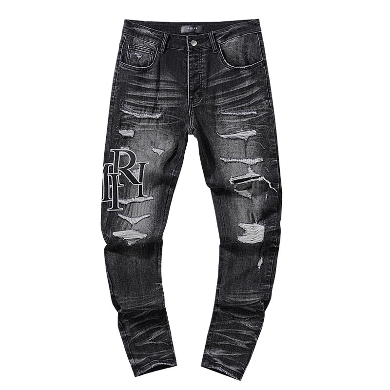 Retro distressed pants