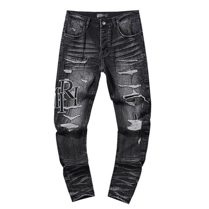 Retro distressed pants