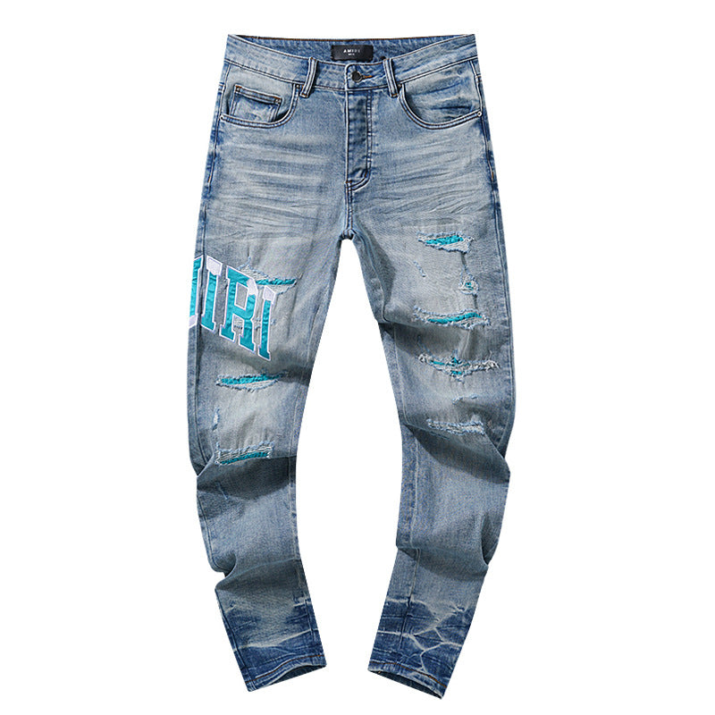 Retro distressed pants