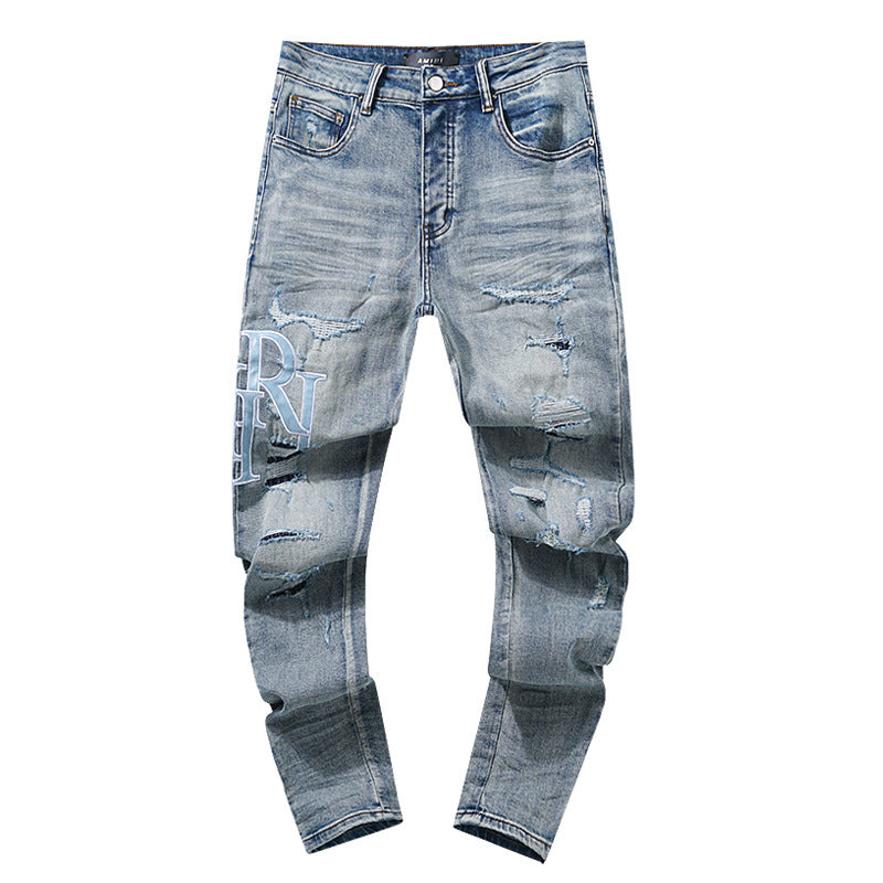 Retro distressed pants