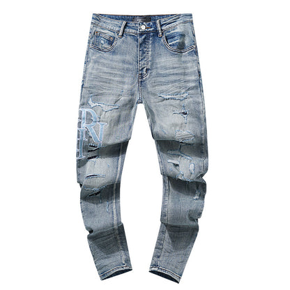 Retro distressed pants