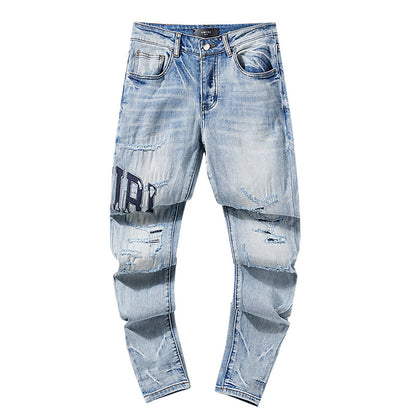 Retro distressed pants