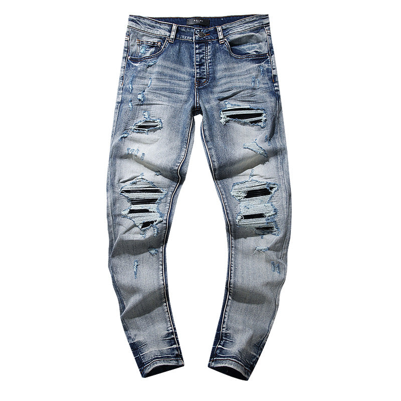 Retro distressed pants