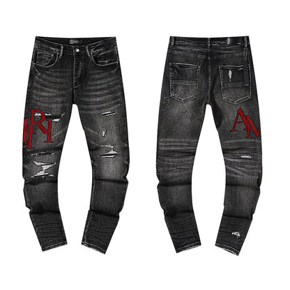 Retro distressed pants