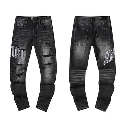 Retro distressed pants