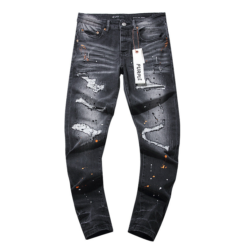 Retro distressed pants