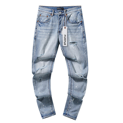 Retro distressed pants