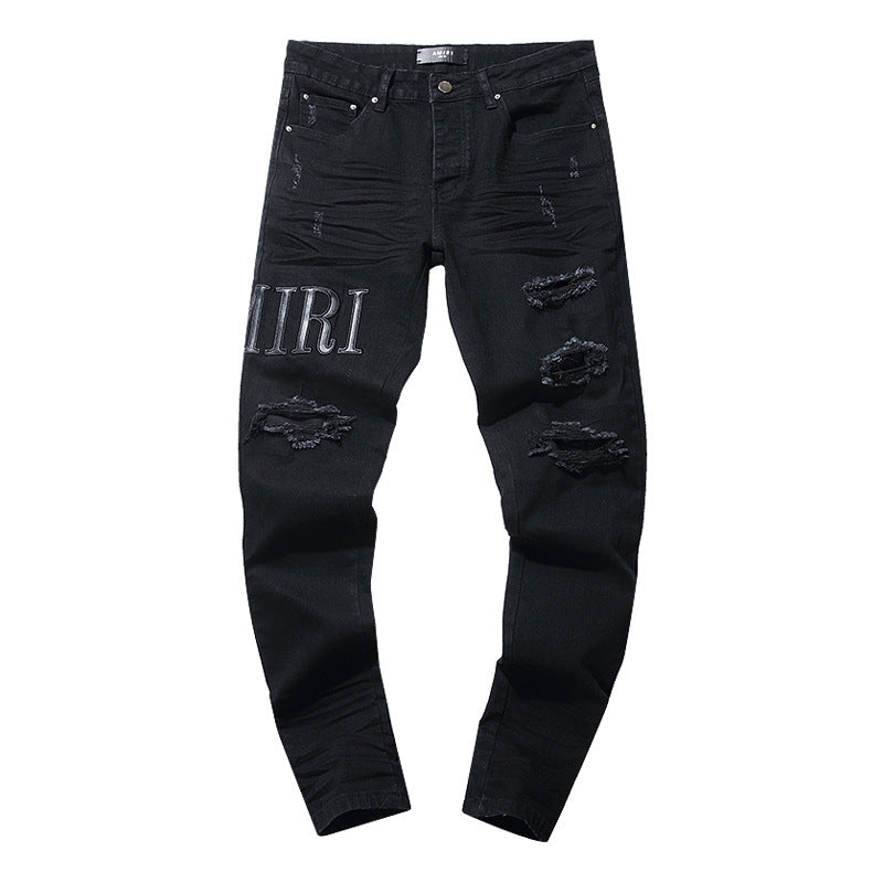 Retro distressed pants