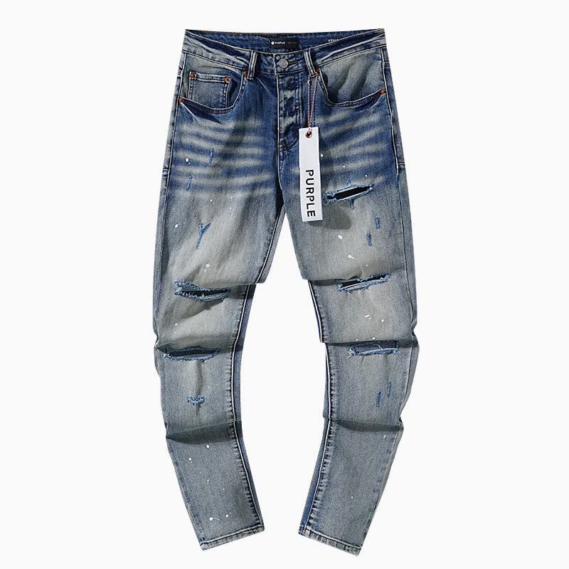 Retro distressed pants