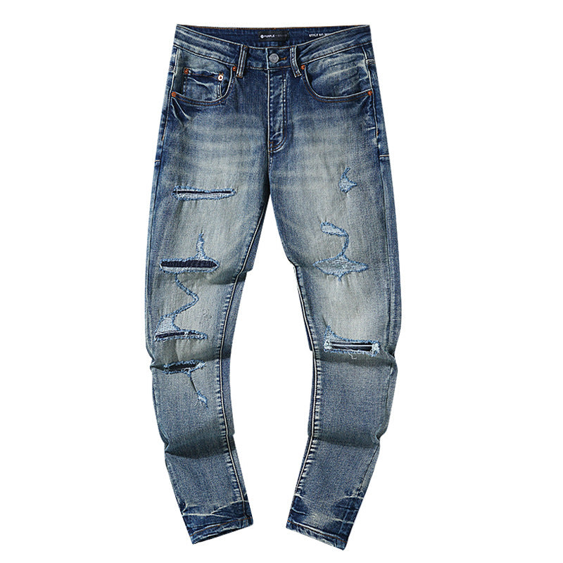 Retro distressed pants