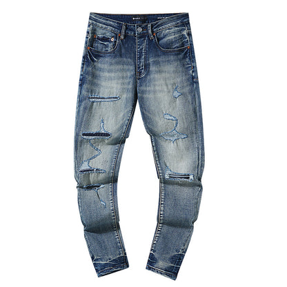 Retro distressed pants