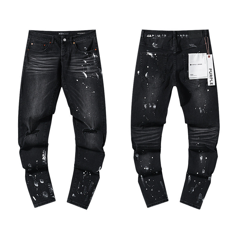 Retro distressed pants
