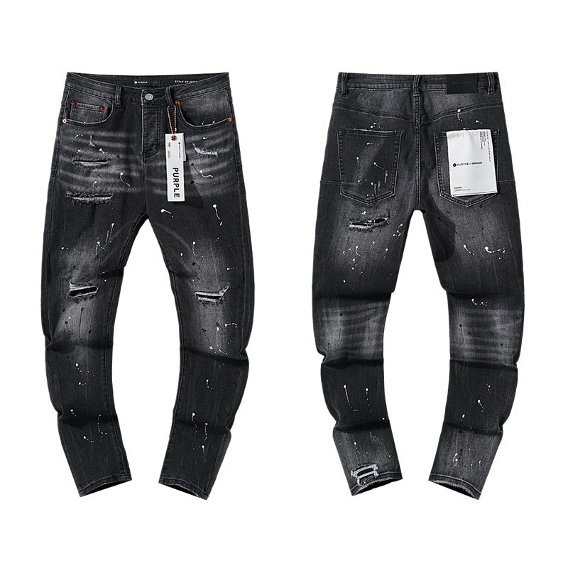 Retro distressed pants