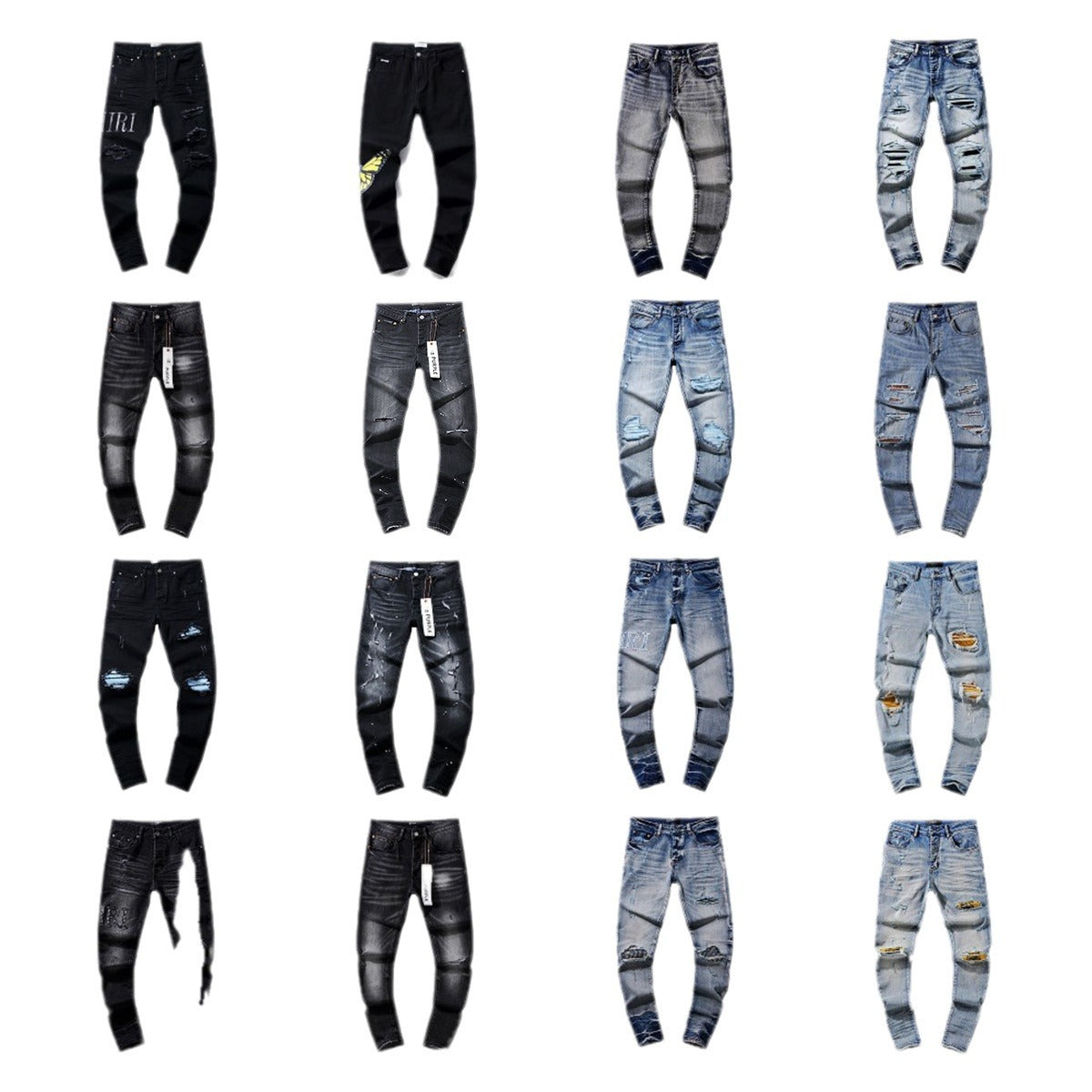 Retro distressed pants