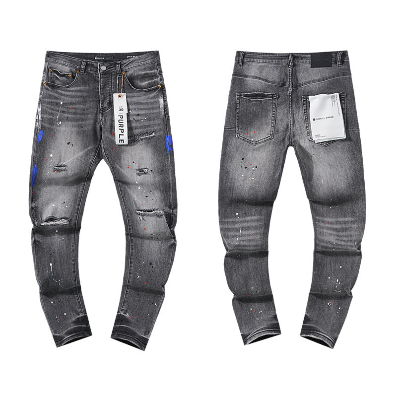 Retro distressed pants