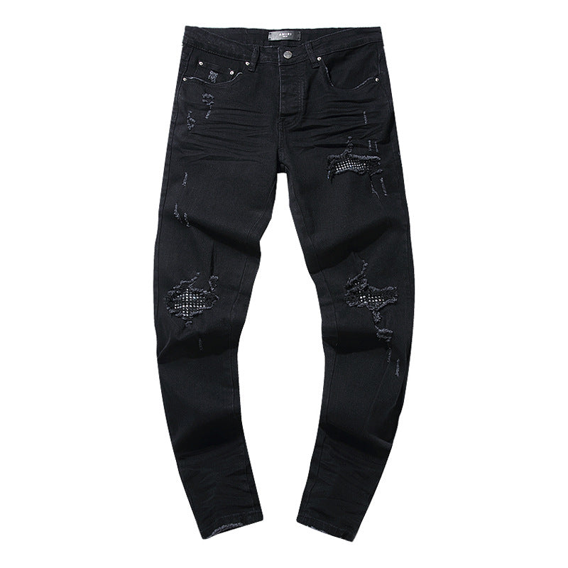 Retro distressed pants