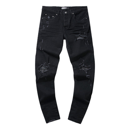 Retro distressed pants