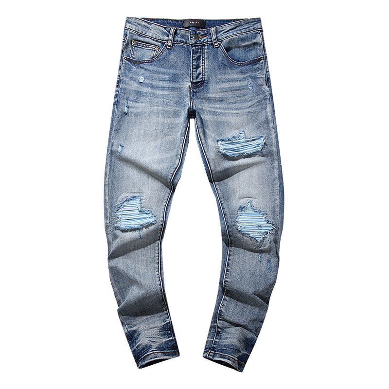 Retro distressed pants