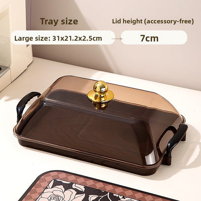 Retro Double Ear Serving Tray with Dust Cover
