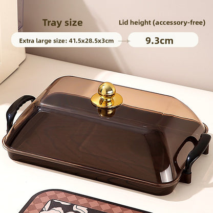 Retro Double Ear Serving Tray with Dust Cover