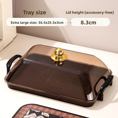 Retro Double Ear Serving Tray with Dust Cover
