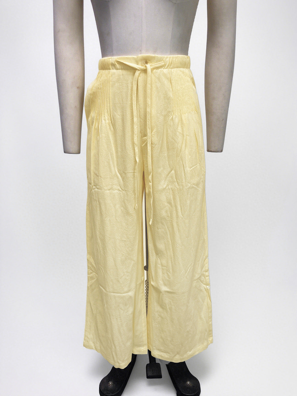 Retro Drawstring Wide Leg Pants