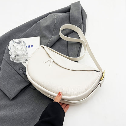 Retro Dumpling Shoulder Bag Genuine Leather