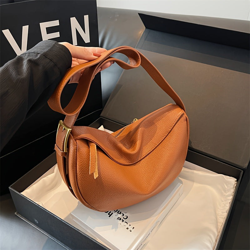 Retro Dumpling Shoulder Bag Genuine Leather