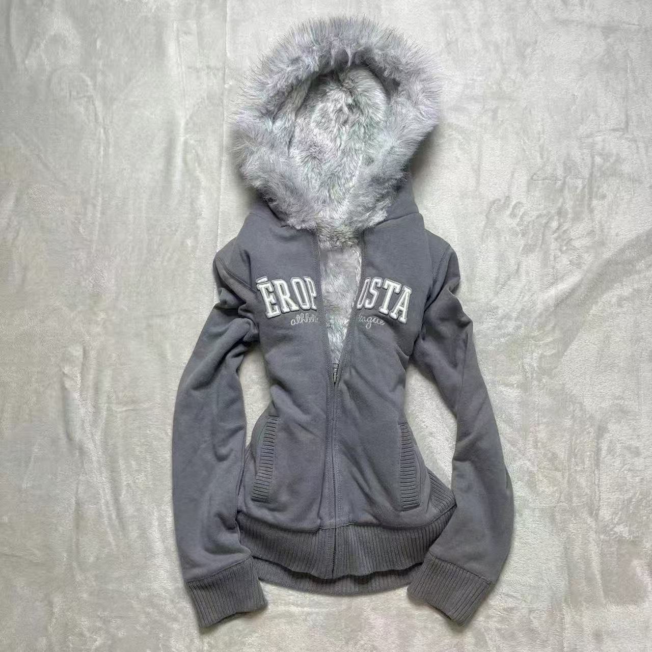 Retro embroidered letter hooded sweatshirt