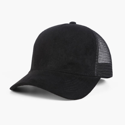 Retro Embroidered Suede Baseball Cap