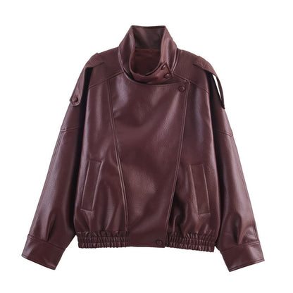 Retro Faux Leather Jacket