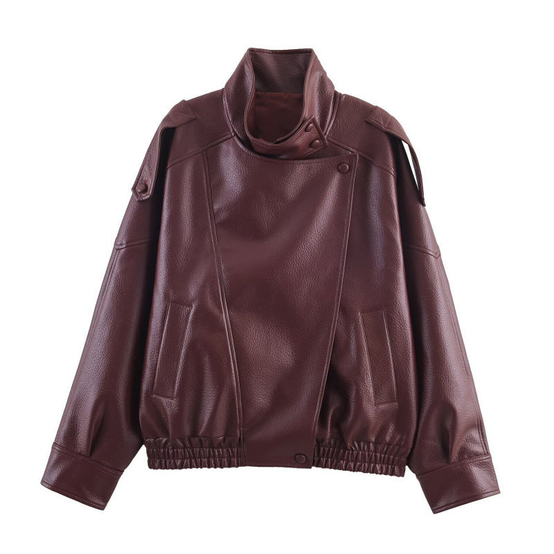 Retro Faux Leather Jacket