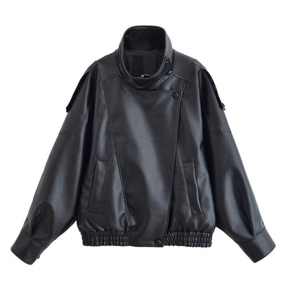 Retro Faux Leather Jacket