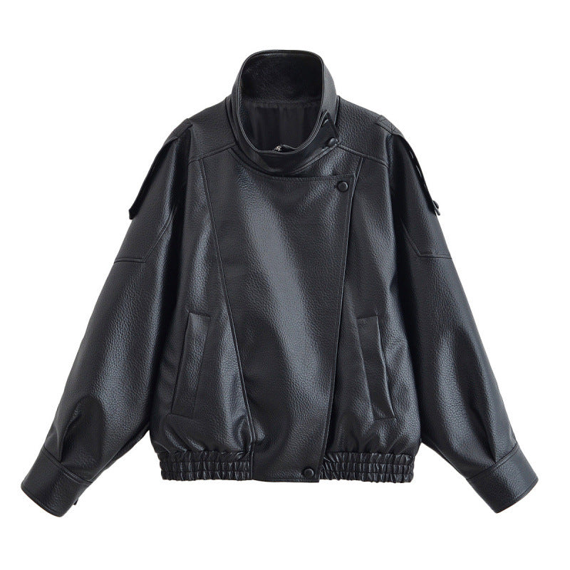 Retro Faux Leather Jacket