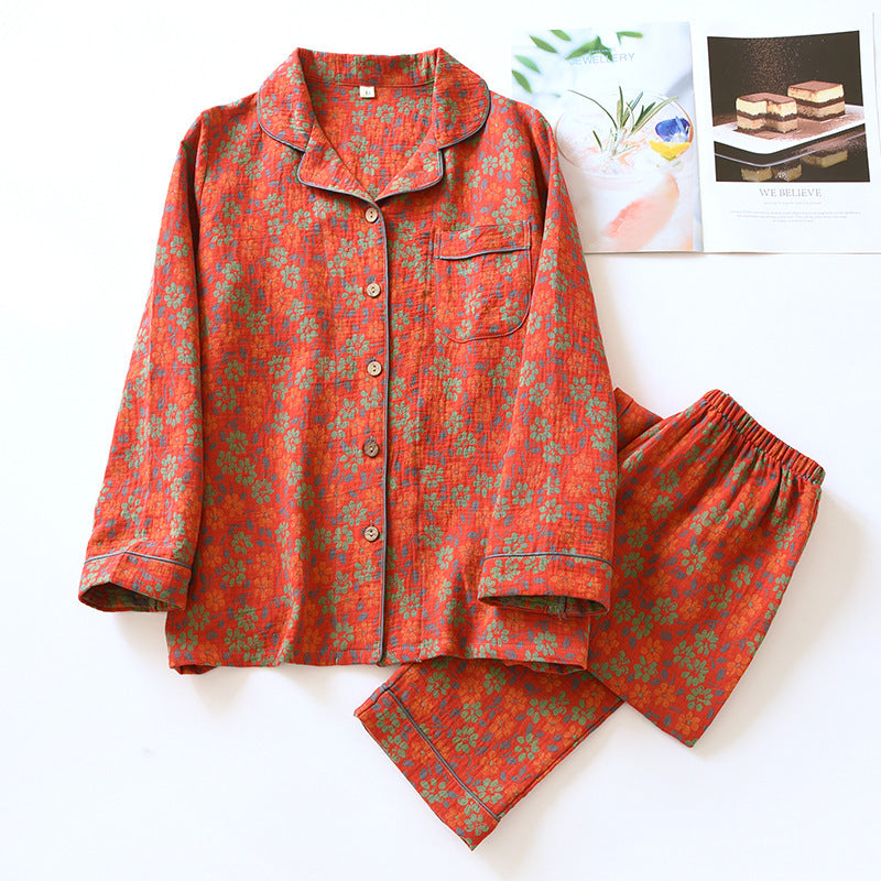 Retro festive home wear suit