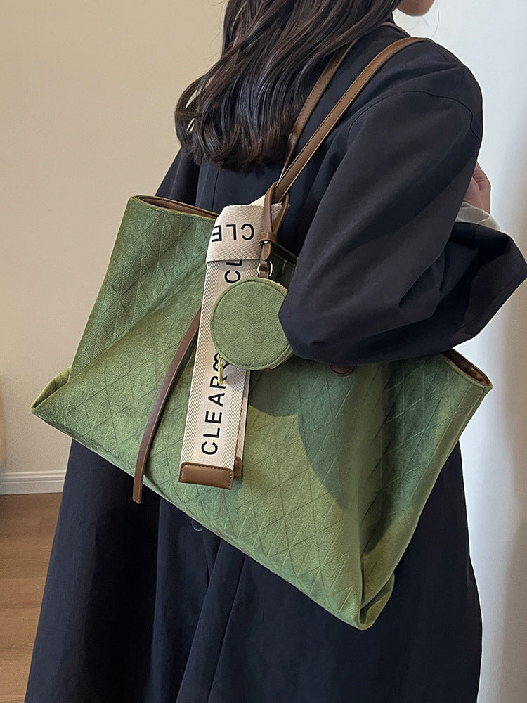 Retro Flannel Tote Bag for Women