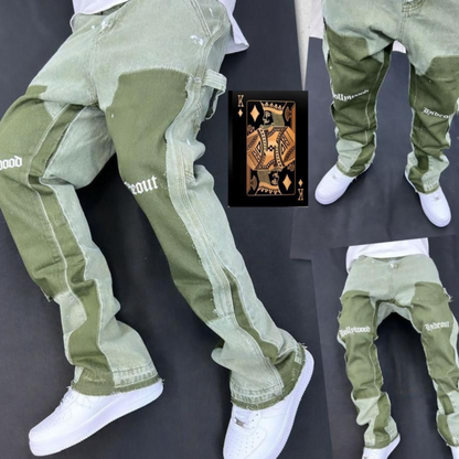 Retro Flared Workwear Jeans for Men