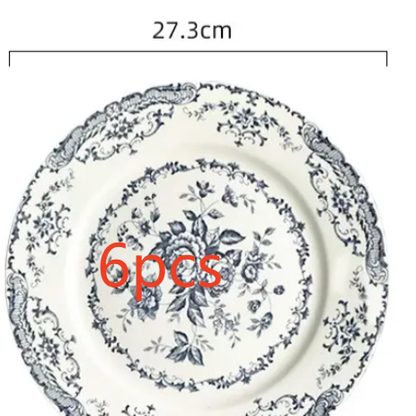 Retro Flat Bowl and Plate