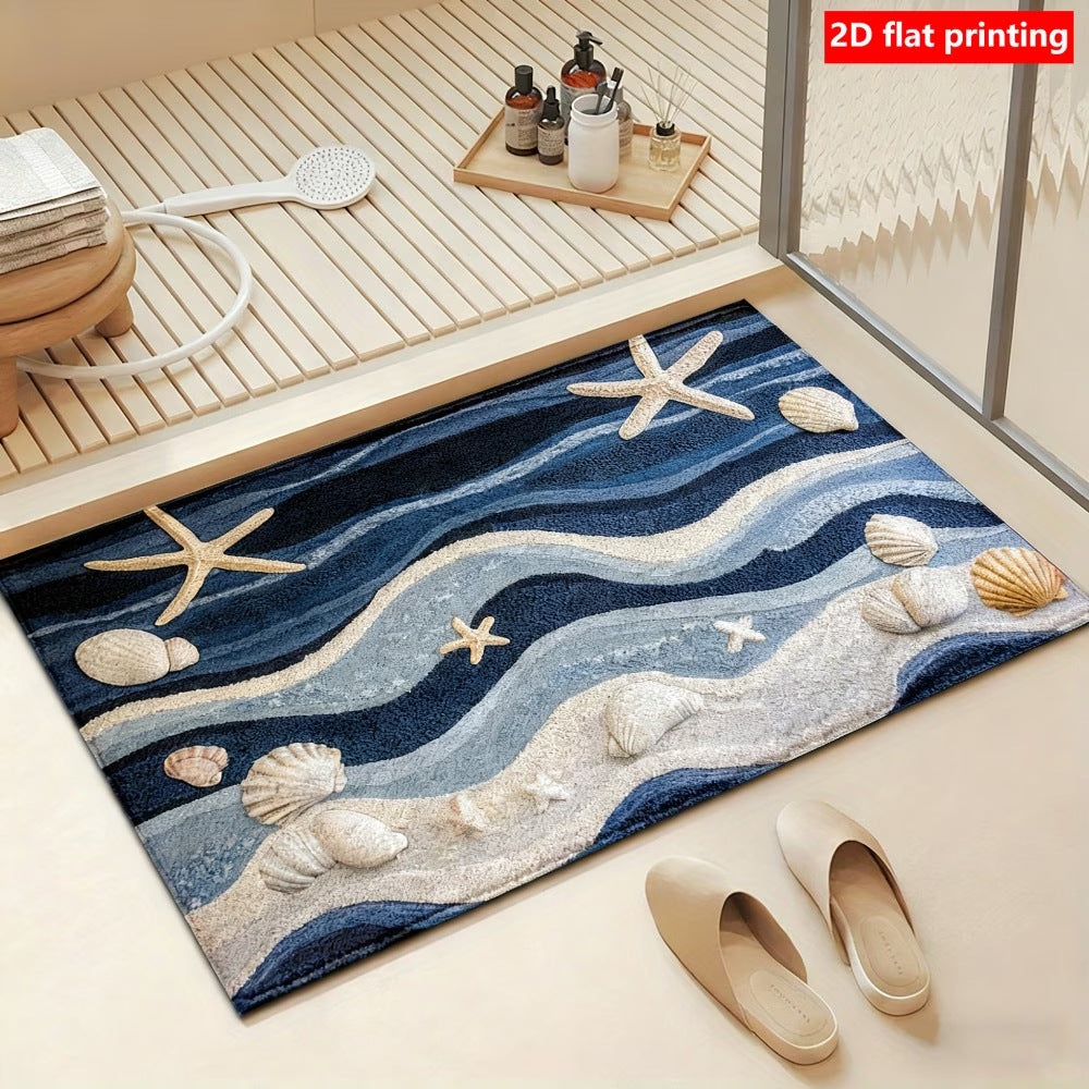 Retro Floral Diatomaceous Earth Floor Mat