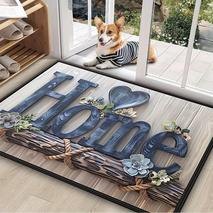 Retro Floral Diatomaceous Earth Floor Mat