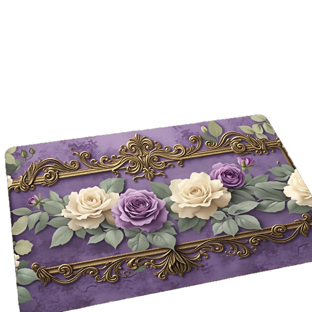 Retro Floral Diatomaceous Earth Floor Mat