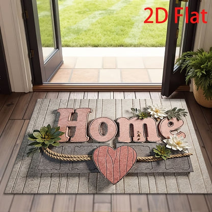 Retro Floral Diatomaceous Earth Floor Mat