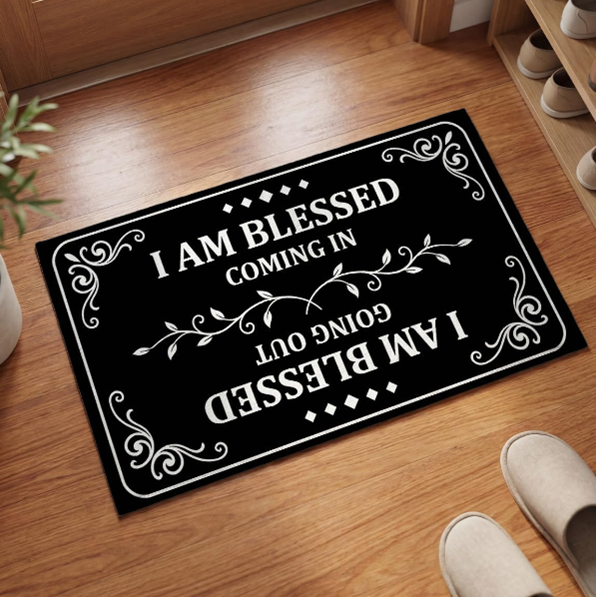 Retro Floral Diatomaceous Earth Floor Mat