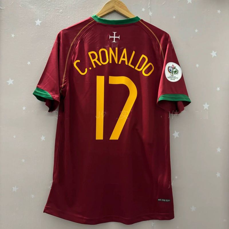 Retro Football Jersey with Printed Number