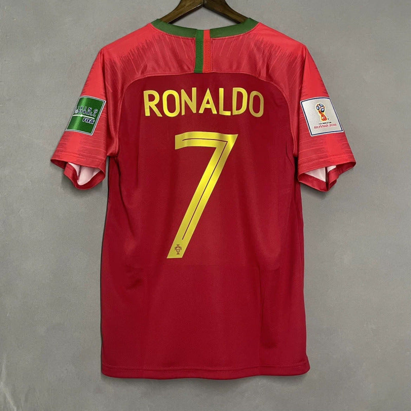 Retro Football Jersey with Printed Number