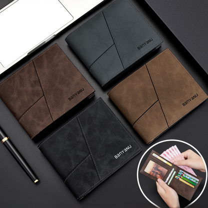 Retro Frosted Cowhide Mens Wallet