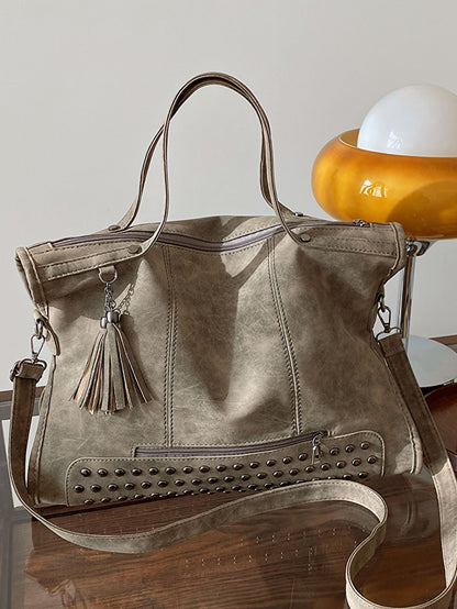 Retro Frosted Crossbody Tote Bag