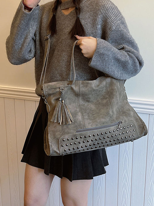 Retro Frosted Crossbody Tote Bag