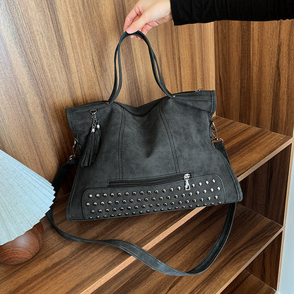 Retro Frosted Crossbody Tote Bag