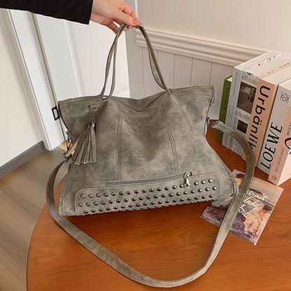 Retro Frosted Crossbody Tote Bag